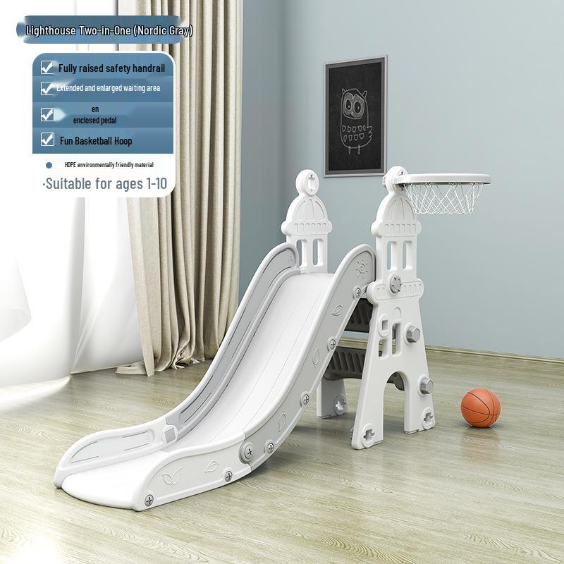 4-in-1 Indoor/Outdoor Kids Playset: Slide, Swing & More