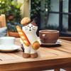 Miniature Cat Figurines Micro Scene Coffeeshop Bookshelf bakery Decoration Garden Resin Craft Japanese style Miniature Ornament