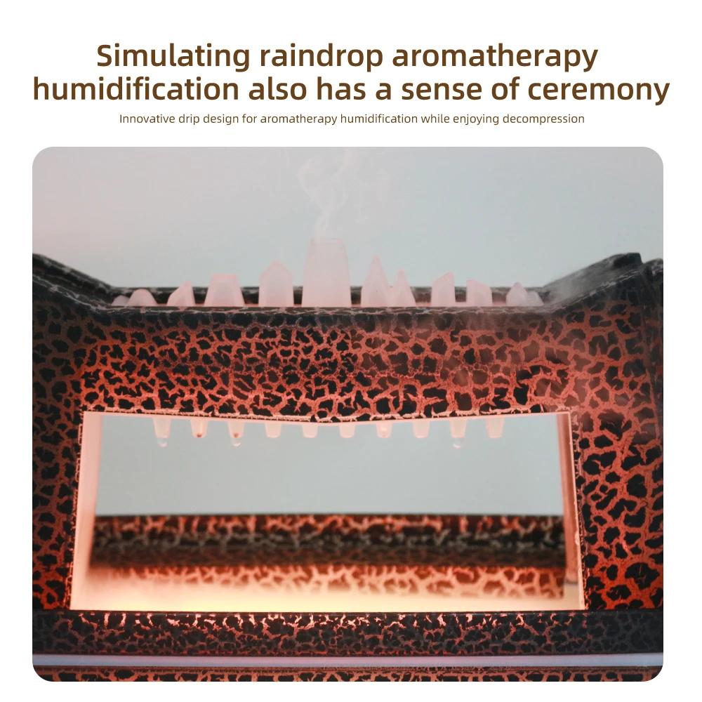 Ultra Quiet Aromatherapy Diffuser with 2 Light Colors, Timer, Raindrop Design for Relaxation, Yoga, Meditation | Perfect Gift