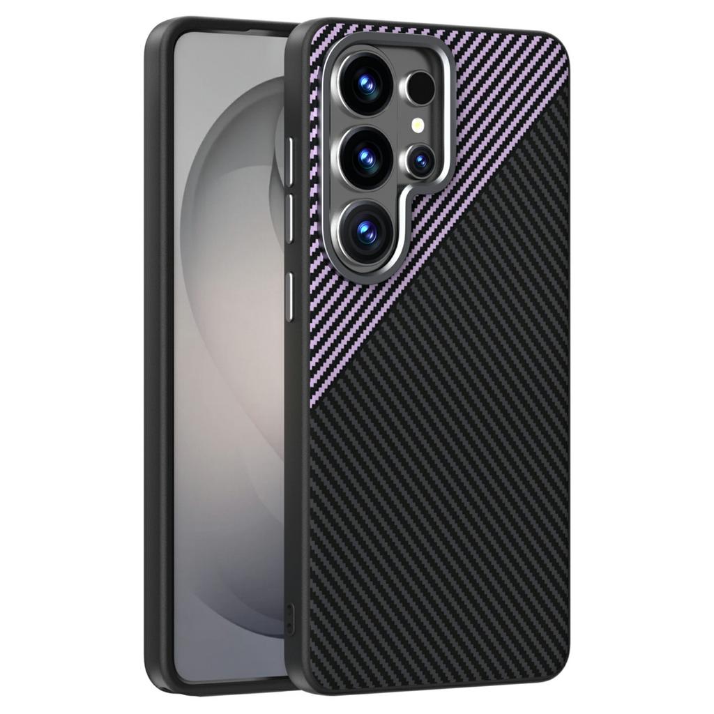 ABEEL For Samsung Galaxy S26 Ultra Magnetic Case Carbon Fiber Texture TPU PC PU Phone Back Cover