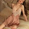 Dottie Suspender Nightdress Women's Summer Sexy Lace See-through Pajamas French High-end Ice Silk Loungewear Set
