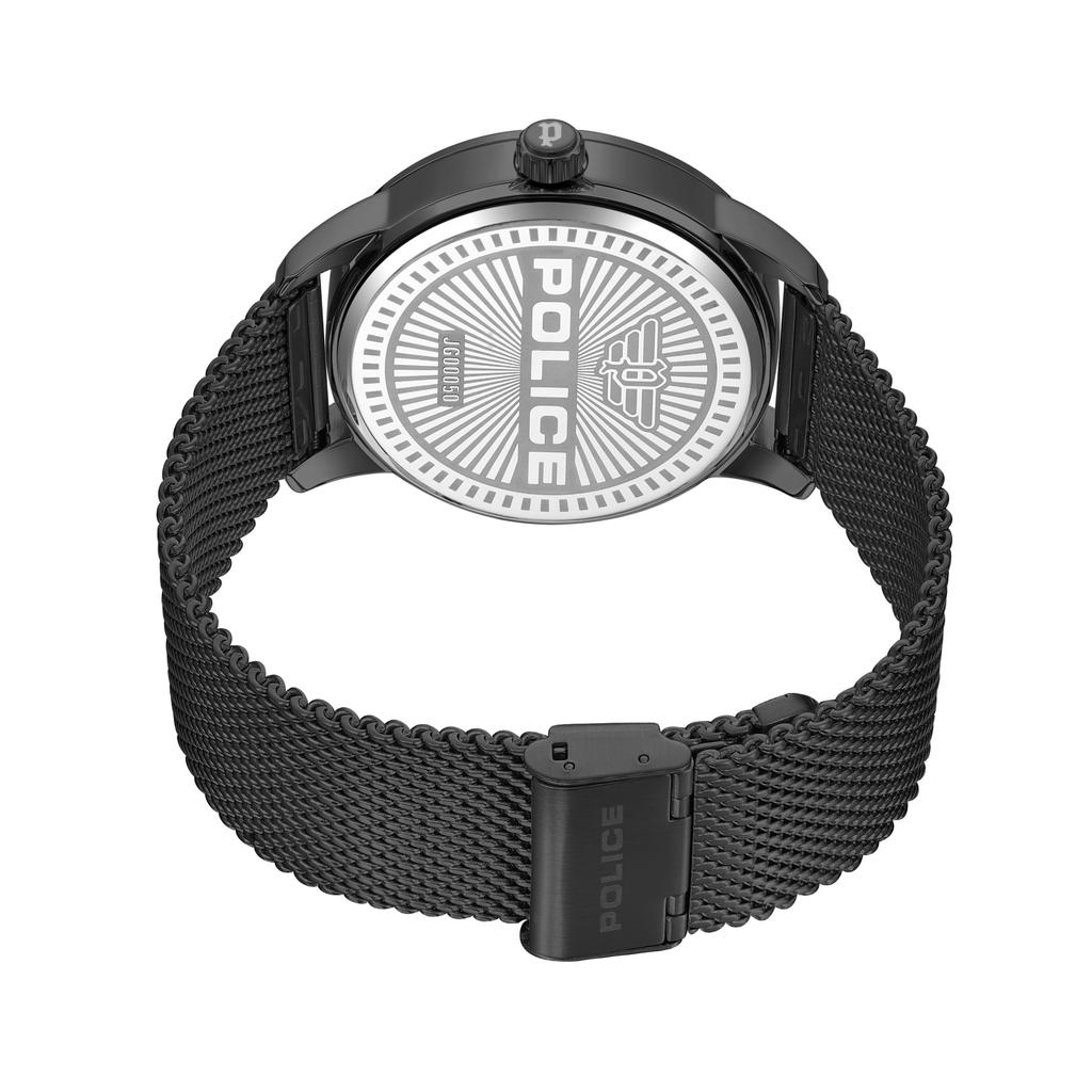 Uhr RAHO Schwarzes Zifferblatt Edelstahlarmband PEWJG0005003 [POLICE][Authentisch] Herren