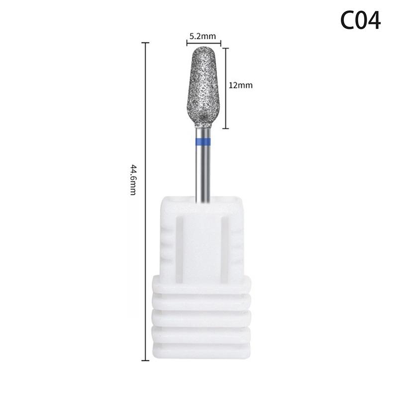 Diamond Nail Drill Bit Mill Cutter All For Manicure Machine Bit Tools Accessories Cuticle Clean For Removing Nail Gel