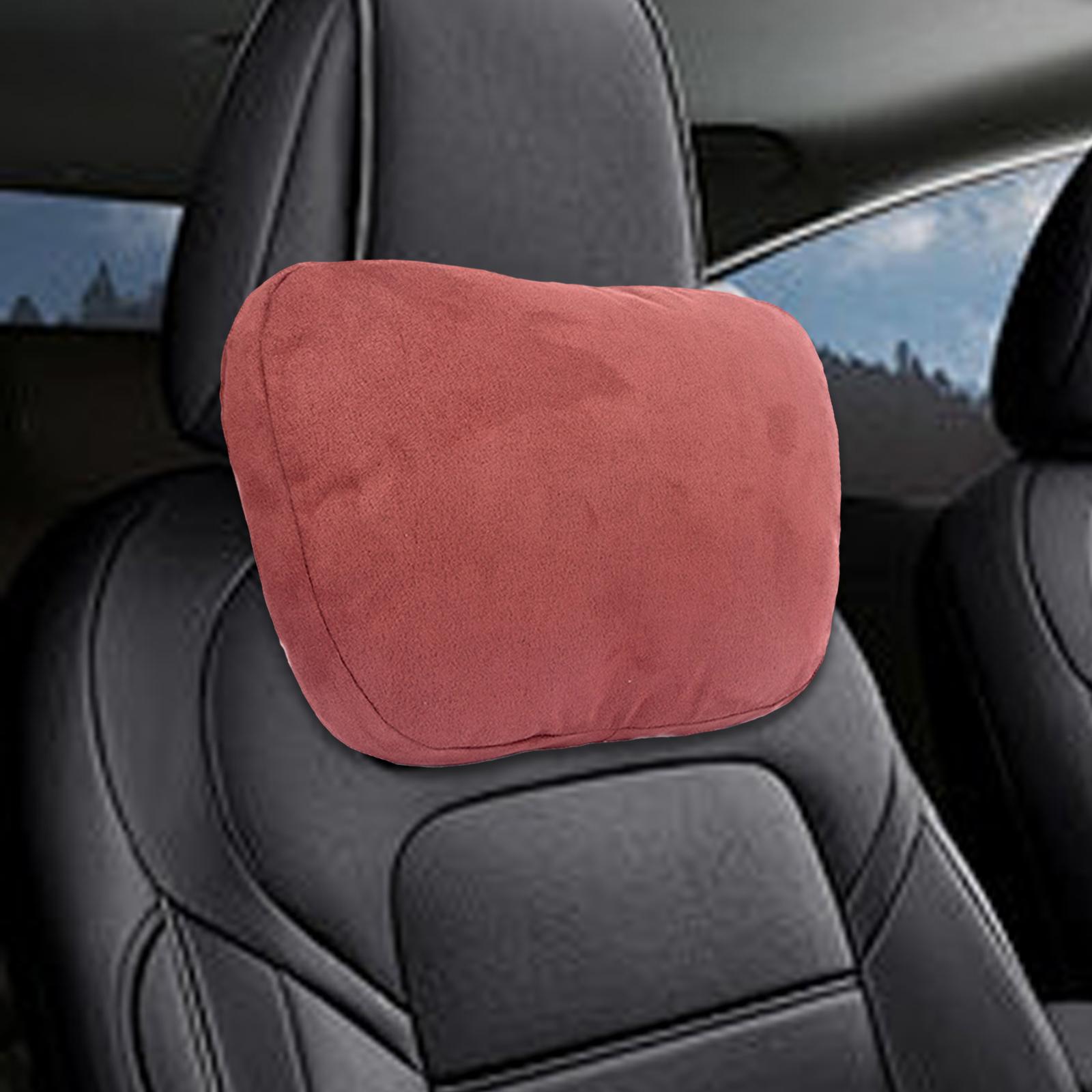 

Car Neck Pillow Car Headrest Comfortable Auto Accessories for Driving Suede Easy красный