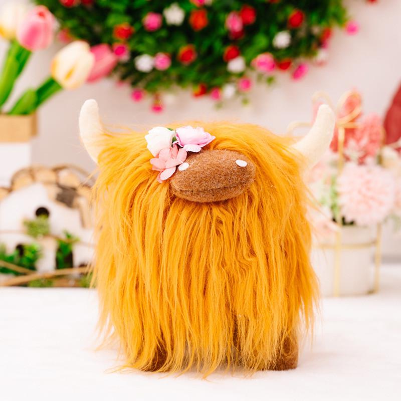 And Realistic Cute Highland Cow Plush Stuffed Animal Perfect For Gifts Childrens