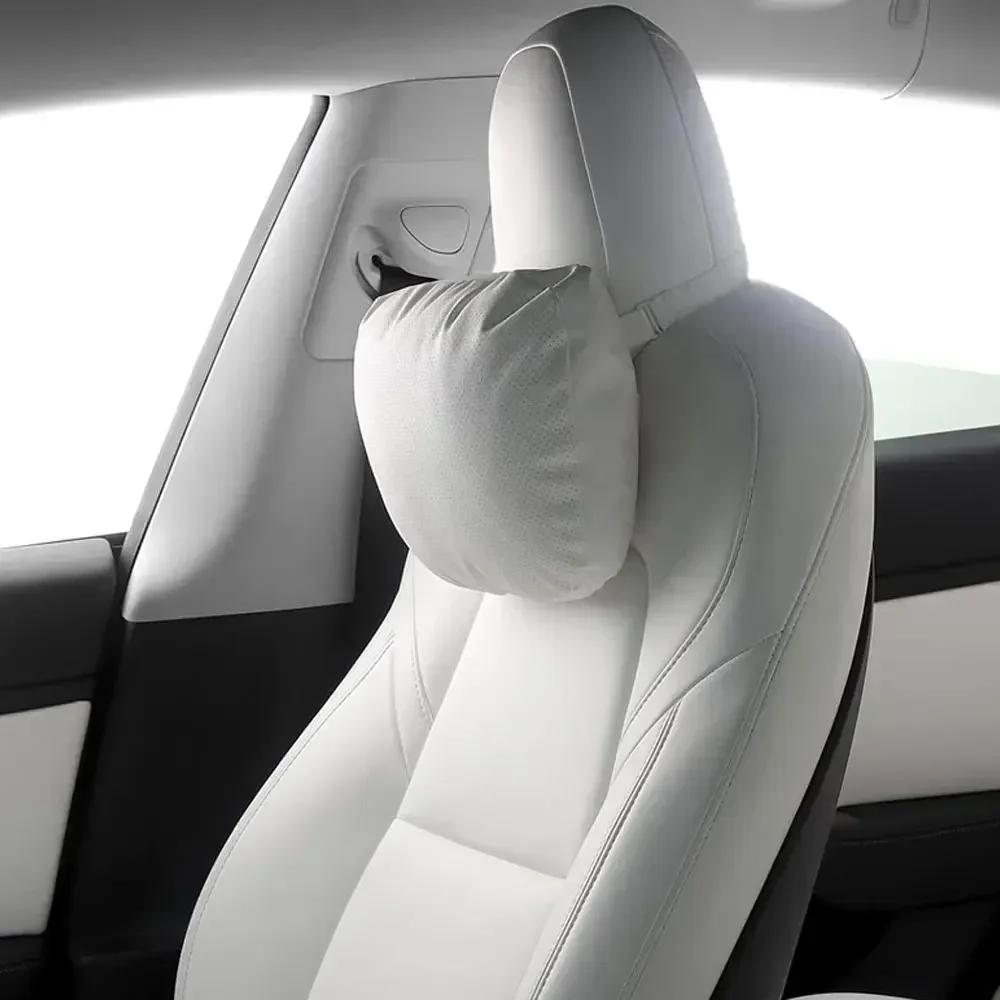 Suede Comfortable Headrest Neck Pillow For Tesla Highland Model 3/Y Model S Model X Accessories Car Neck Pillow for Traveling