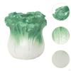 Ceramic Pen Holder Cabbage Sculpture Home Organizer Statue Pens Pot Decor Pencil Storage