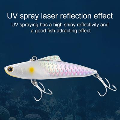 10CM/33G VIB Angelköder mit Haken Sinkend Reflektierend 3D Harter Künstlicher Köder Süßwasser