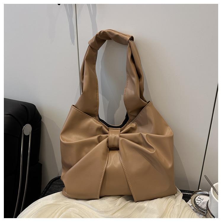 New Fashion Women's Bowknot Design Minimalist Chic Large Capacity Armpit Single Shoulder Bag