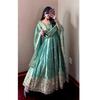 Women Bollywood Party Wear Fandy Silk Gown Pant Dupatta Set Indian Designer Anarkali Salwar Suit