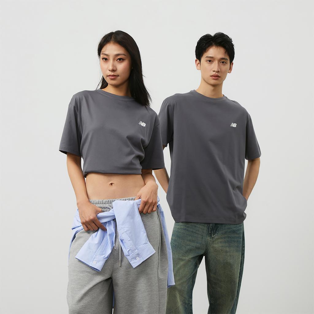 New Balance T Shirt Unisex Charcoal Gray AMT42315-CAS