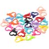50pcs Heart-Shaped Lobster Claw Clasps,Heart Lobster Clasp Hooks Clips,Plastic Lanyard Snap Hooks for Purse ID