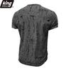 Men's Short-sleeved T-shirt Broken Holes Retro Men's Fashion Henley Shirt Men's Casual Fashion Tops Slim Fit