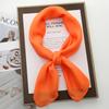 70cm Solid Color Small Square Scarf Women Trendy Versatile Neck Scarf Match Blazer Shirts Decorative Bandana