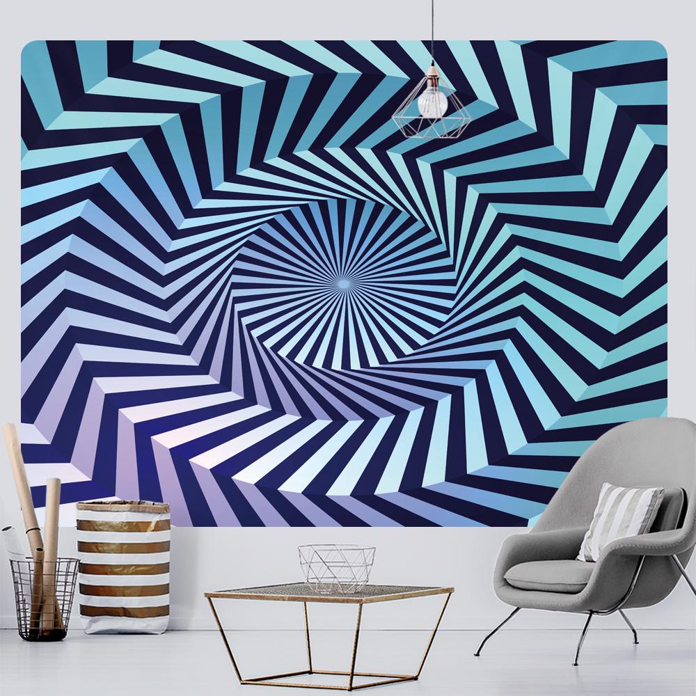 Psychedelic scene eye illusion abstract home decor art tapestry hippie bohemian decor yoga mat sofa blanket sheet