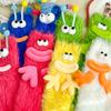 Winter Big Mouth Monster Design Warm Candy Colors Funny Lounge Sock Plush One Size Comfortable Furry Socks Gift Multi-color