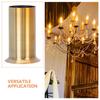 4Pcs Iron Chandelier Sleeve Covers Easy Install Replacement Base Sleeves for Candelabra Sockets Light Fixture Socket Covers Lamp