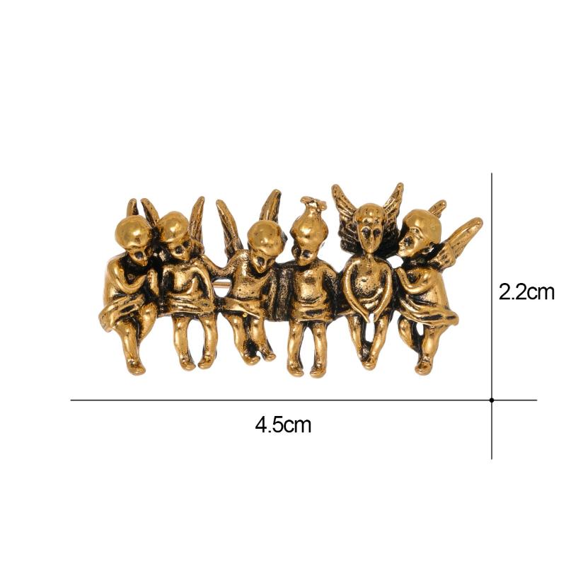 Vintage Baroque Angel Exquisite Design Brooch Pin For Women Girls Classic Unisex Badges Jewelry Accessories Gift