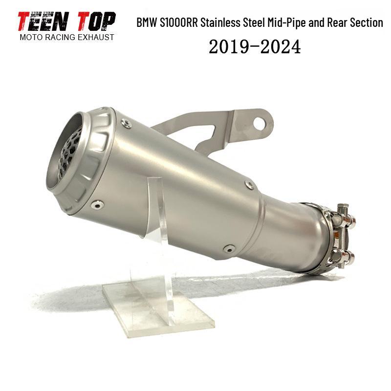 BMW S1000RR Exhaust Pipe Modified Tail Muffler, Non-Destructive Install 19-24