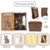 194pcs Wooden Jigsaw Puzzle Cat-shaped Irregular Puzzle Pieces Game Birthday Xmas Gifts for Cat Lovers Money Box Home Decor