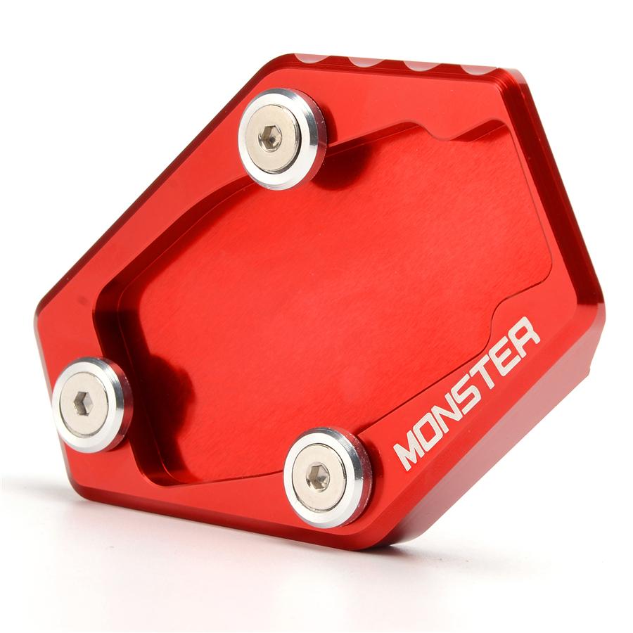 

Аксессуары для мотоциклов с ЧПУ, подставка для боковой подставки, удлинитель, увеличительная пластина для Ducati Monster 795 796 821 1200 красный