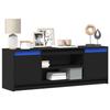 VidaXL TV Stand with LED Black 139.5x34x50 Cm Engineered Wood 852195