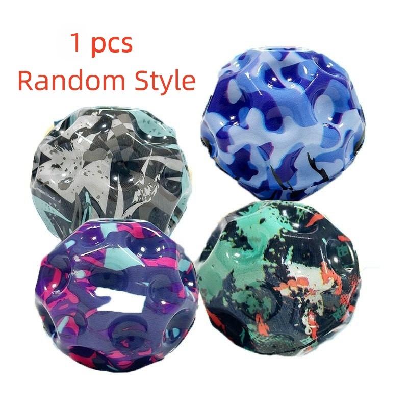 Camouflage moon shaped porous elastic ball compact anti drop PU ball ergonomic design children s indoor outdoor decompression