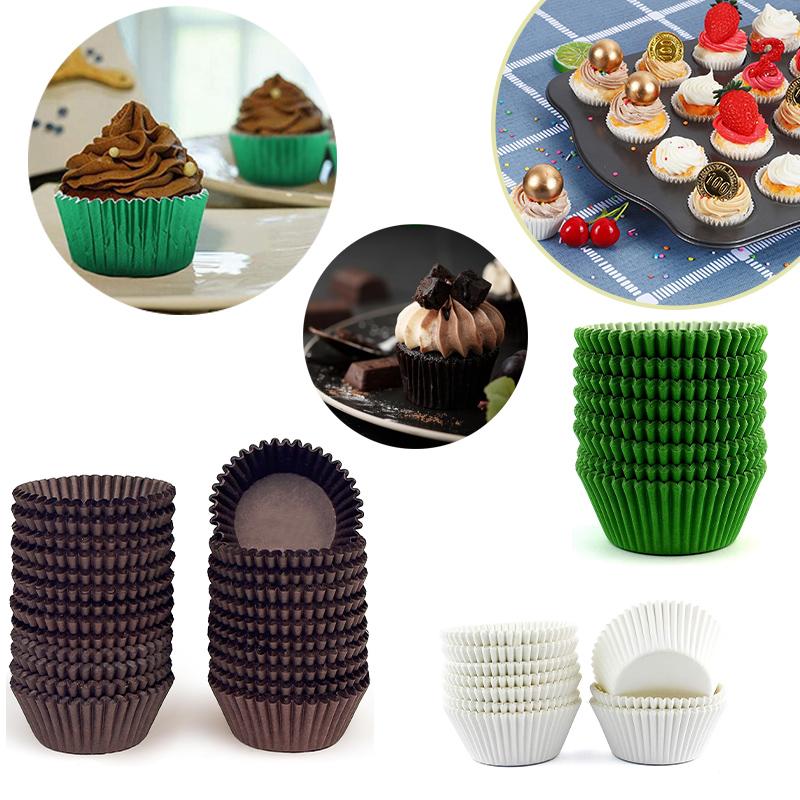2000pcs Greaseproof Non-Stick Cupcake Liners Muffin Wrappers No Smell Eco-Friendly Baking Cups for Home and Professional Use