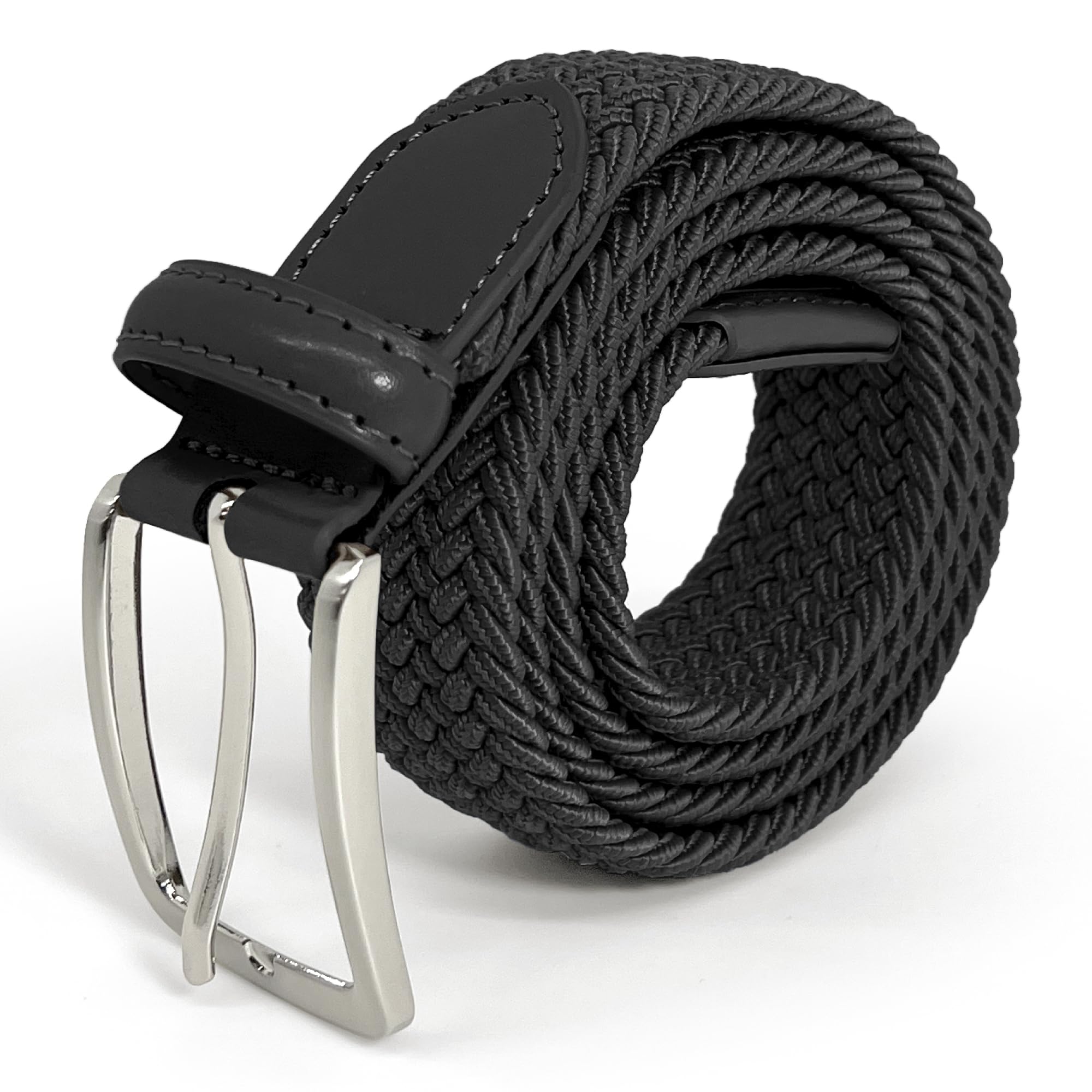 

ENSERIO ECHIGO Сетчатый ремень для мужчин и один размер подходит плетеный эластичный кожаный раздельный черный женщины, все, ремень, эластичный, повседневный, деловой, джентльмен, чёрный