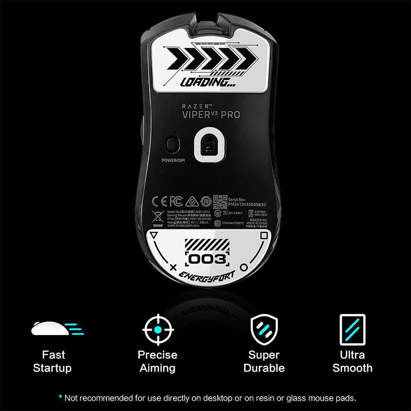 Mouse Feet Skates Ultra Strong Flawless Glass Super Fast Smooth Durable Sole For Razer Viper V3 V2 Pro Gaming Mouse