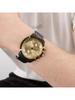 Timer-Modell lässige modische Herren-Quarzuhr DZ4525, gefertigt aus schwarzem Edelstahl, mit rundem Zifferblatt und spiegelnder Oberfläche mit Farbverlauf Armbanduhr.