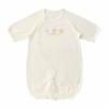 Cream Decoco and Chick Hydelic Jersey Jacquard Made In Sizes Bear, Rabbit, Elephant, Embroidery, Two-Way All-in-One [Crotch Snaps/2-Way], Newborn,