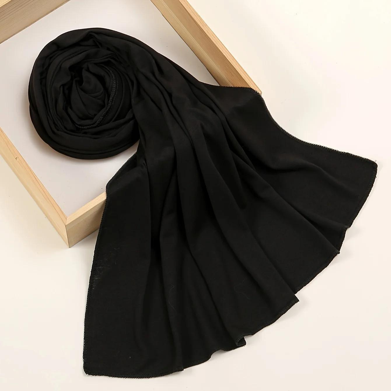 

Рамадан однотонный мусульманский хиджаб тонкий дышащий мягкий уютный шарф элегантный стиль ветрозащитный солнцезащитный платок платок