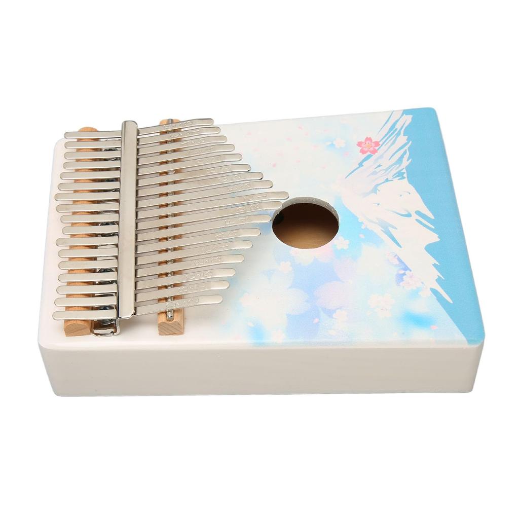 Shanrya Kalimba Thumb Piano 17 Keys Alloy Steel Bar Stress Relief Family Easy Operation