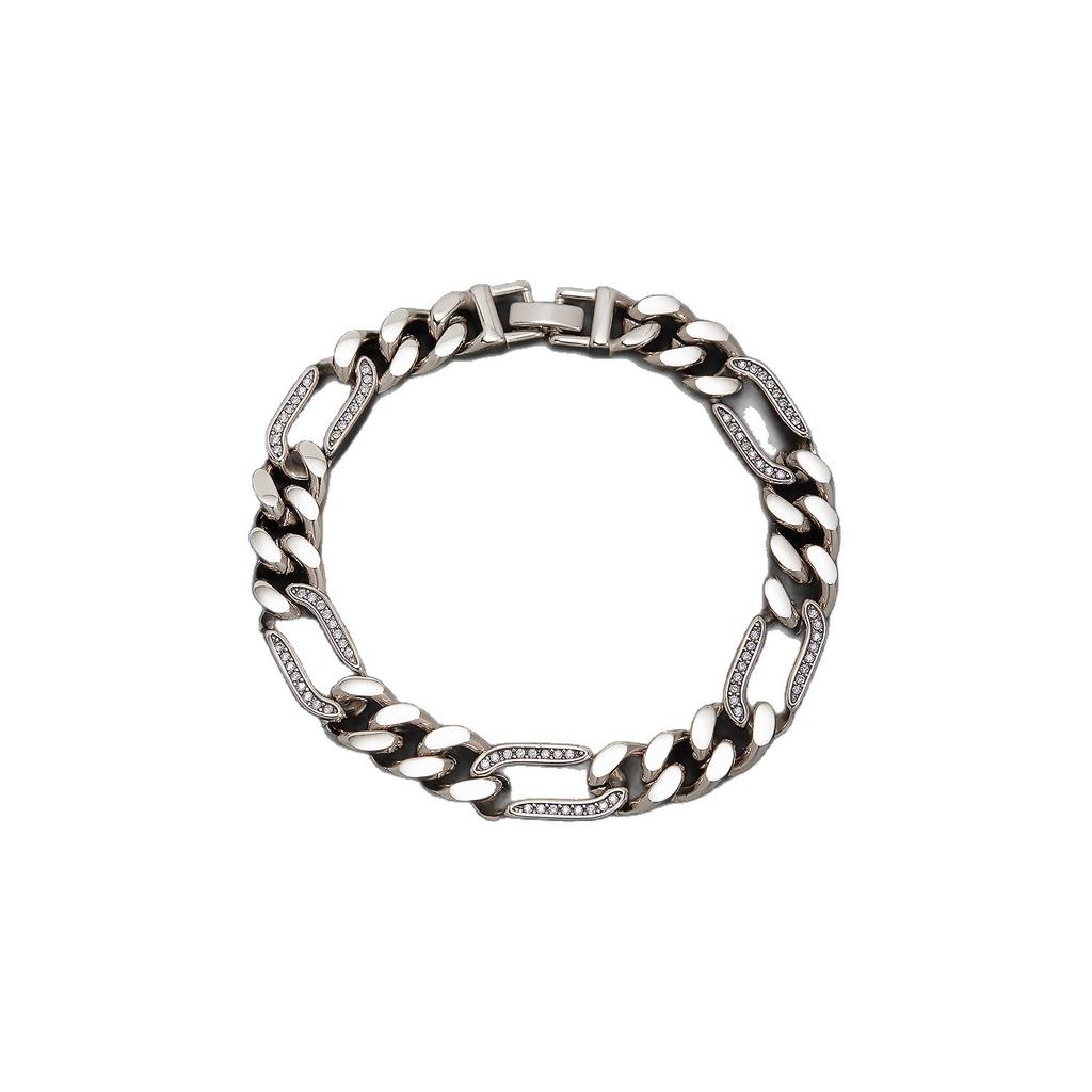 New Stainless Steel Gypsy 1:1 Full Diamond Bracelet, Light Luxury Fashion Trend Personalized Chain