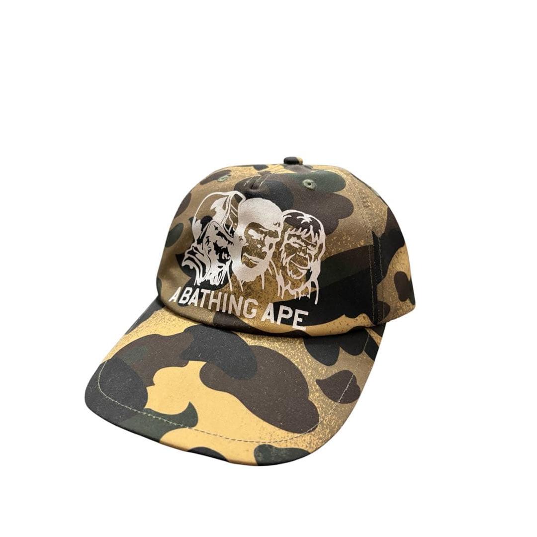 Used A BATHING APE camouflage pattern cap hat