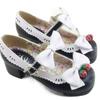 Japanese Mori girl lolita Lolita berry bell round head thick heel bow women's single shoes thick heel muffin sweet