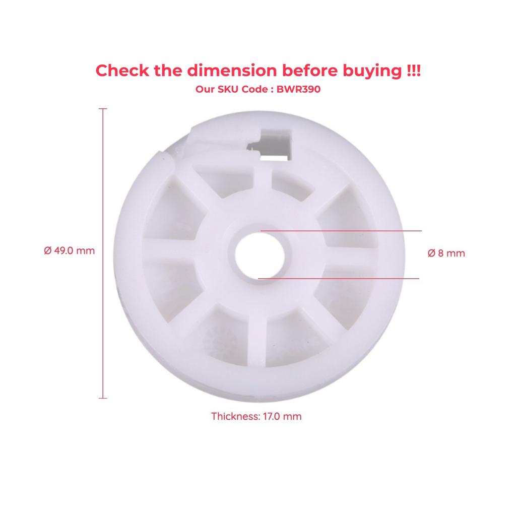 ESC Auto Parts EWR390 Regulator de geam electric, roată, față sau spate, ușă stânga 51892561 pentru Fiat Linea