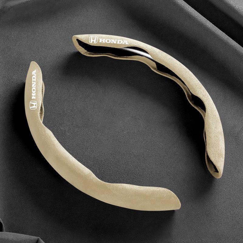 Suede Car Steering Wheel Cover Anti-Slip Protector Shell For Honda Mugen Power Civic Accords CRV Hrv Jazz CBR VTEC VFR Accessory