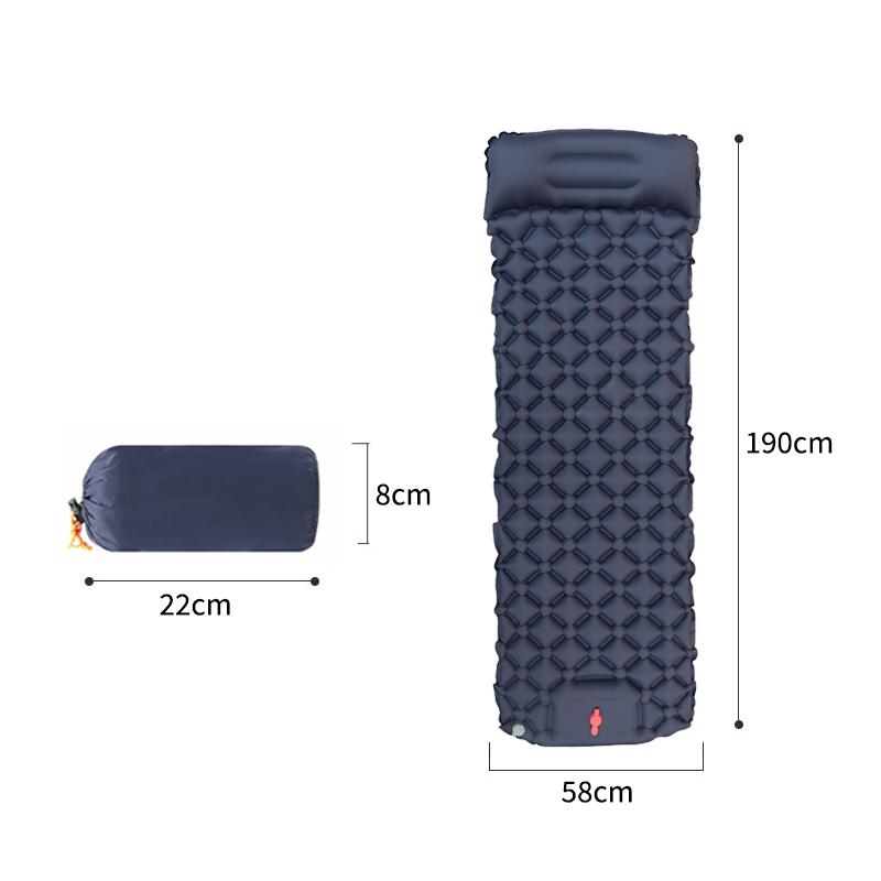 Lightweight Sleeping Air Mattress Ultralight Built In Inflator Pump Outdoor for Camping Hiking Travel