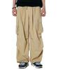 NODU Cargo Tuck Drawstring Wide-Leg Pants [Beige]