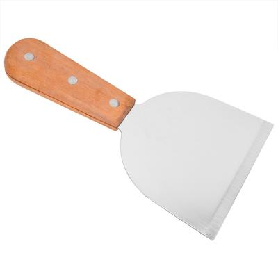 Stainless Steel Grill Scraper Wooden Handle BBQ Shovel Easy Clean Pizza Spatula  Pizza Making