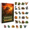 Odolná akrylová vánoční ozdoba 24denní dinosauří adventní kalendář 2026, Roztomilý 2D odpočítávací kalendář s krabičkami a figurkami, Sváteční dárky pro děti, Milence