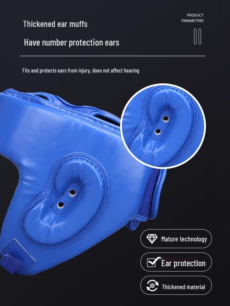 Cască de Box Full Face cu Protecție pentru Bărbie pentru MMA, Muay Thai și Sanda - Echipament de Protecție pentru Antrenament Adulți și Copii.