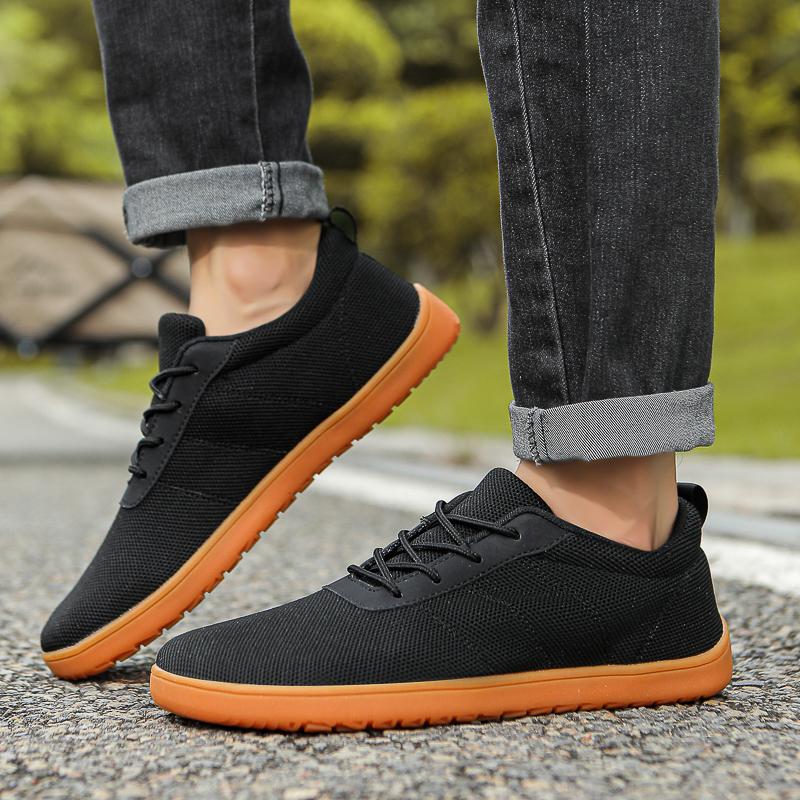 Wide Toe Casual Sports Shoes Breathable Mesh Gym Training Sneakers Light Elastic Fitness Flats Leisure Walking Shoes