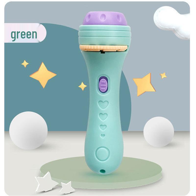 Available Children's Cognitive Cartoon Animal Projector Flashlight for Early Education