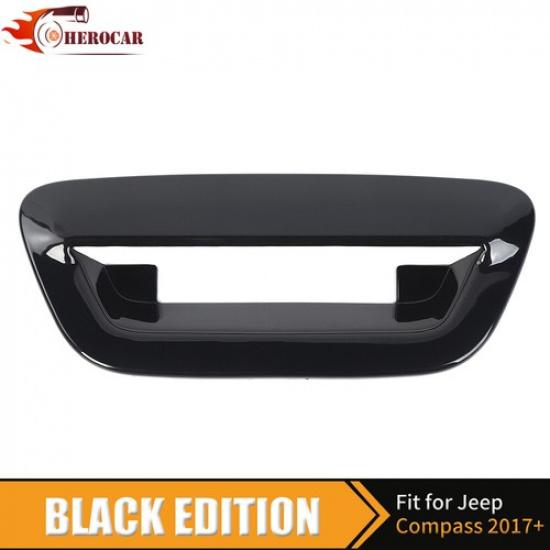 Black Tailgate Rear Door Handle Cover Shell For Jeep Compass 2017+ Accessories