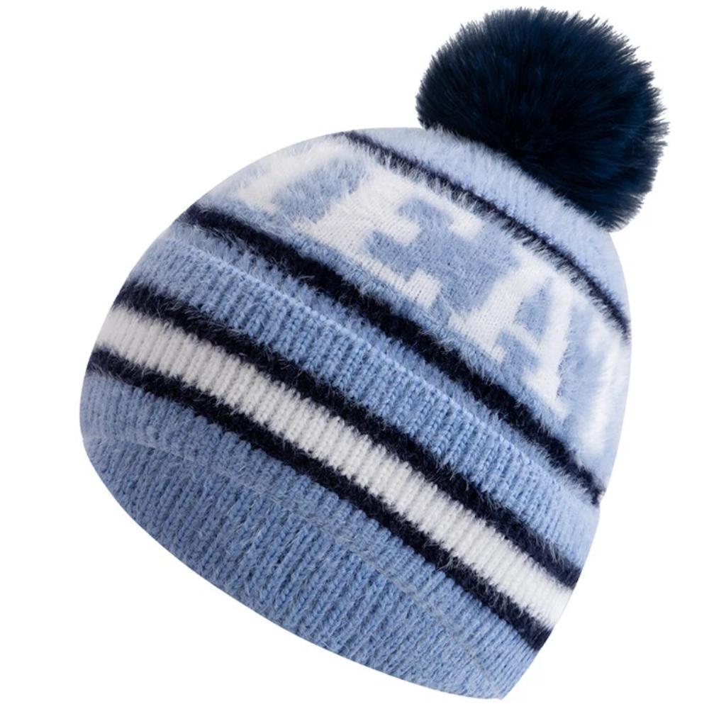 Neuer Stil Mode HEAT Buchstaben Mütze Kappen Bommel Warme Wintermütze Y2K Mütze für Frau Mädchen