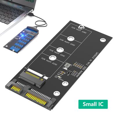 M.2 Key B SSD auf SATA 2.5 Adapter für NGFF M.2 2280 2260 2242 2230 SSD Kleiner IC (Nicht für M.2 NVME)
