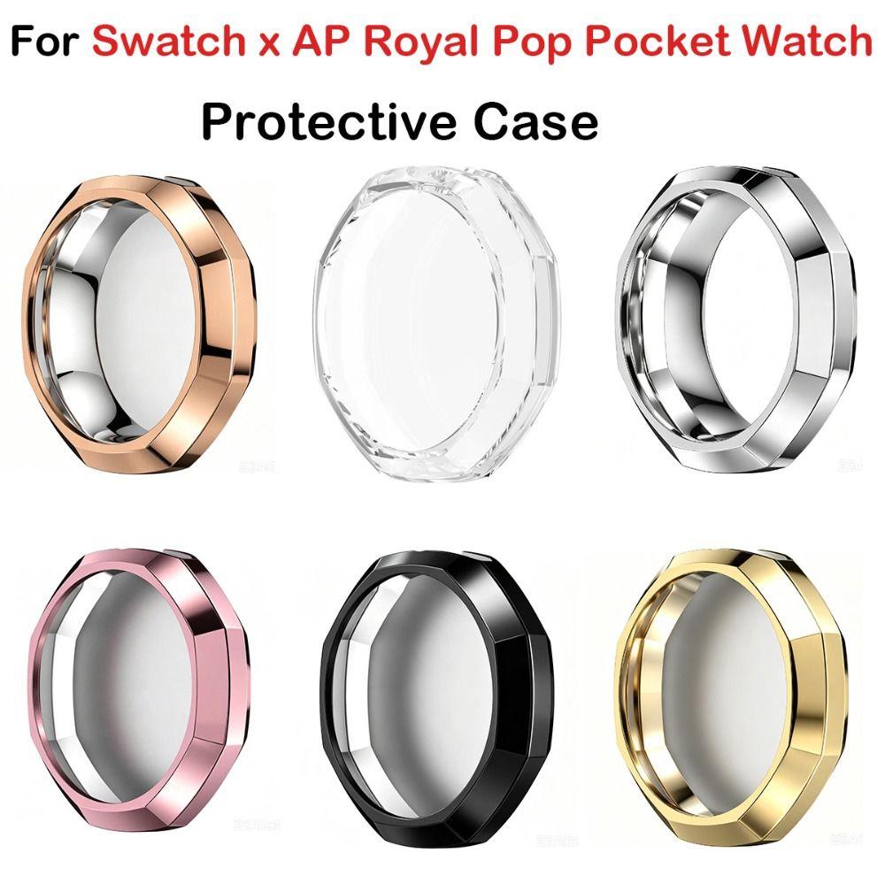 Shockproof Bumper Cover TPU Protector Shell for Swatch X AP Royal Pop Pocket Watch Accessories
